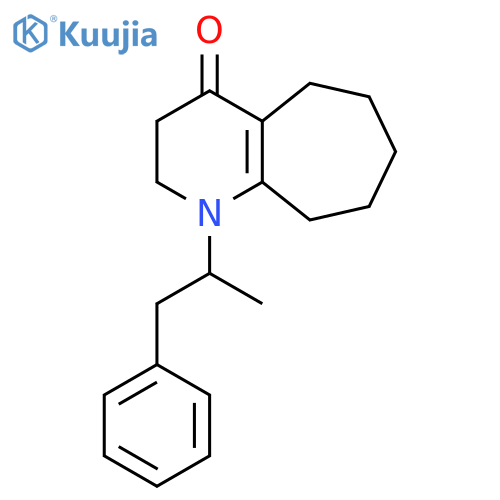 4H-Cyclohepta[b]pyridin-4-one,1,2,3,5,6,7,8,9-octahydro-1-(1-methyl-2-phenylethyl)- structure