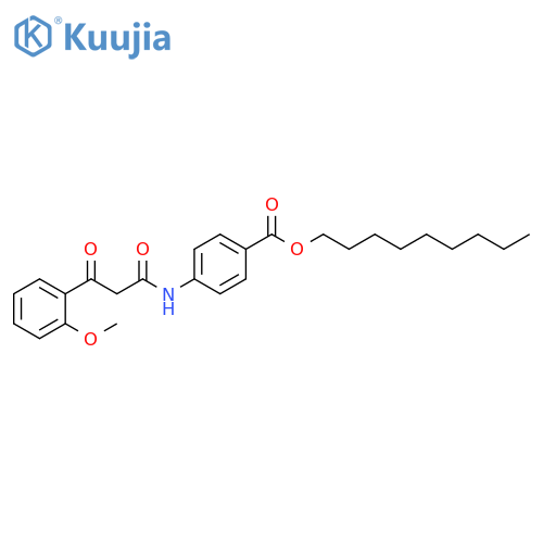 Benzoic acid, 4-[[3-(2-methoxyphenyl)-1,3-dioxopropyl]amino]-, nonyl ester structure