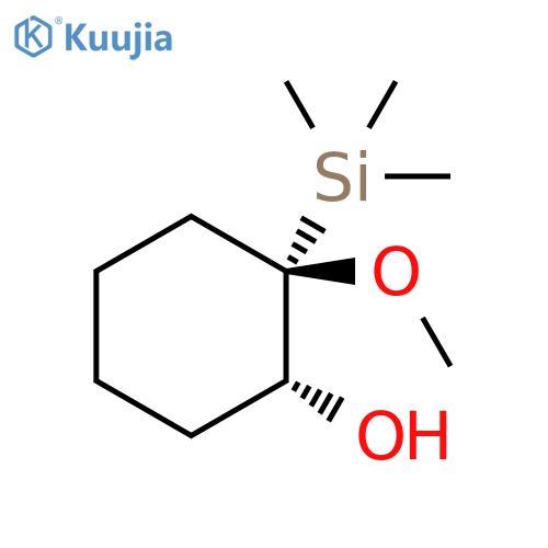 Cyclohexanol, 2-methoxy-2-(trimethylsilyl)-, cis- structure