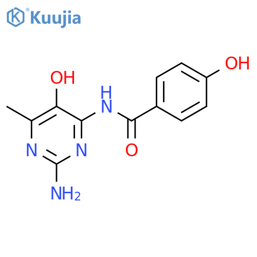 Benzamide, N-(2-amino-5-hydroxy-6-methyl-4-pyrimidinyl)-4-hydroxy- structure