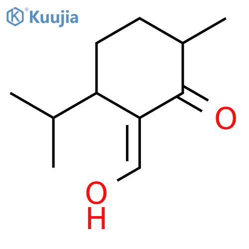 Cyclohexanone, 2-(hydroxymethylene)-6-methyl-3-(1-methylethyl)- structure