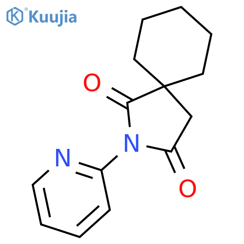 2-Azaspiro[4.5]decane-1,3-dione, 2-(2-pyridinyl)- structure