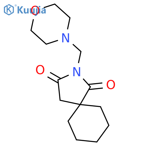 2-Azaspiro[4.5]decane-1,3-dione, 2-(4-morpholinylmethyl)- structure