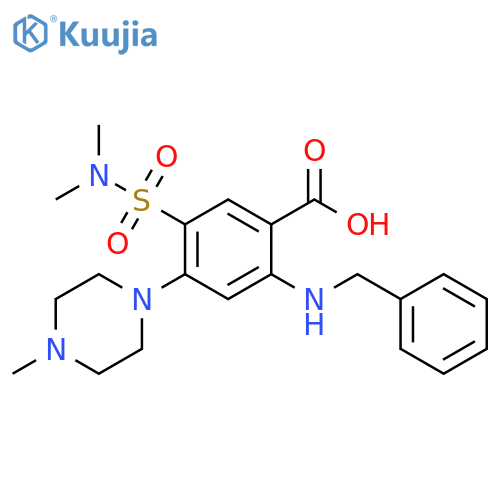 Benzoic acid,5-[(dimethylamino)sulfonyl]-4-(4-methyl-1-piperazinyl)-2-[(phenylmethyl)amino]- structure