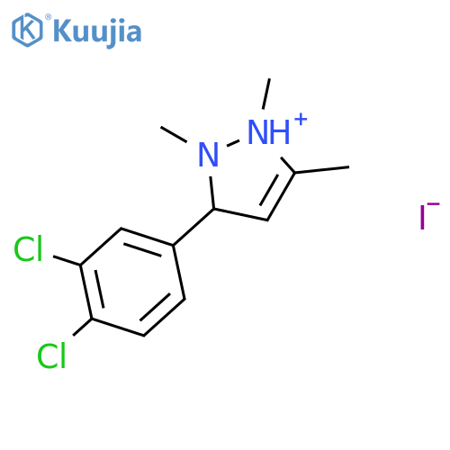 1H-Pyrazolium, 3-(3,4-dichlorophenyl)-1,2,5-trimethyl-, iodide structure