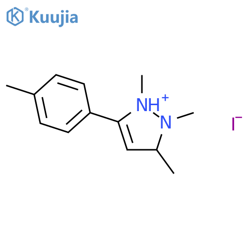 1H-Pyrazolium, 1,2,3-trimethyl-5-(4-methylphenyl)-, iodide structure