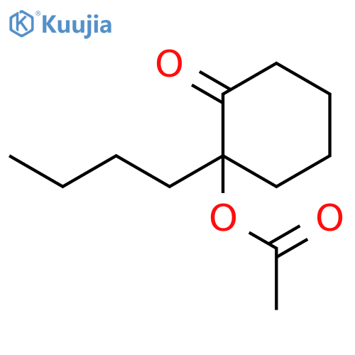 Cyclohexanone, 2-(acetyloxy)-2-butyl- structure