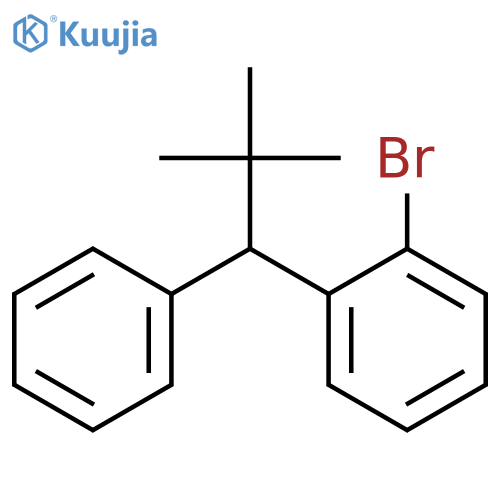 Benzene, 1-bromo-2-(2,2-dimethyl-1-phenylpropyl)- structure
