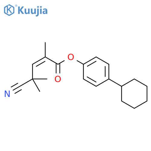 2-Pentenoic acid, 4-cyano-2,4-dimethyl-, 4-cyclohexylphenyl ester, (Z)- structure