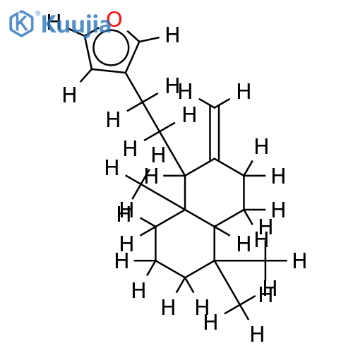 (+)-(5S,9S,10S)-15,16-epoxy-8(17),13(16),14-labdatriene structure