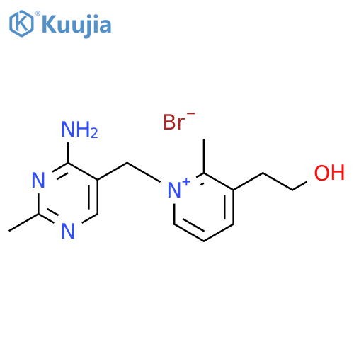 1-(4-amino-2-methylpyrimidin-5-ylmethyl)-3-(2-hydroxyethyl)-2-methylpyridinium bromide structure