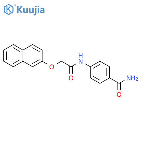 4-{[(naphthalen-2-yloxy)acetyl]amino}benzamide structure