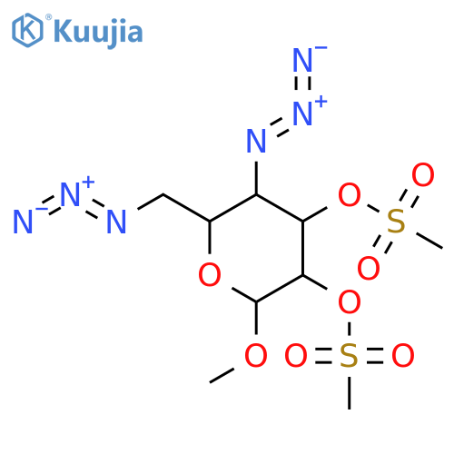 a-D-Galactopyranoside, methyl 4,6-diazido-4,6-dideoxy-,2,3-dimethanesulfonate structure