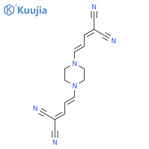 PROPANEDINITRILE, 2,2'-(1,4-PIPERAZINEDIYLDI-2-PROPEN-3-YL-1-YLIDENE)BIS- structure