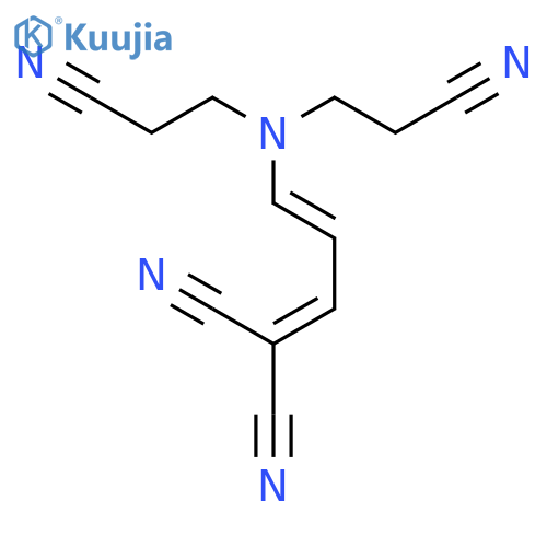 Propanedinitrile, [3-[bis(2-cyanoethyl)amino]-2-propenylidene]- structure