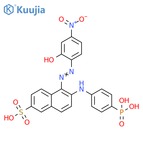 2-Naphthalenesulfonic acid,5-[(2-hydroxy-4-nitrophenyl)azo]-6-[(4-phosphonophenyl)amino]- structure