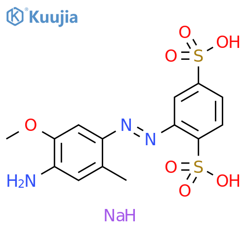 1,4-Benzenedisulfonic acid, 2-[2-(4-amino-5-methoxy-2-methylphenyl)diazenyl]-, sodium salt (1:1) structure