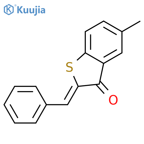 Benzo[b]thiophen-3(2H)-one, 5-methyl-2-(phenylmethylene)-, (E)- structure