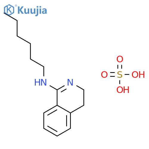 1-Isoquinolinamine, N-hexyl-3,4-dihydro-, sulfate (1:1) structure
