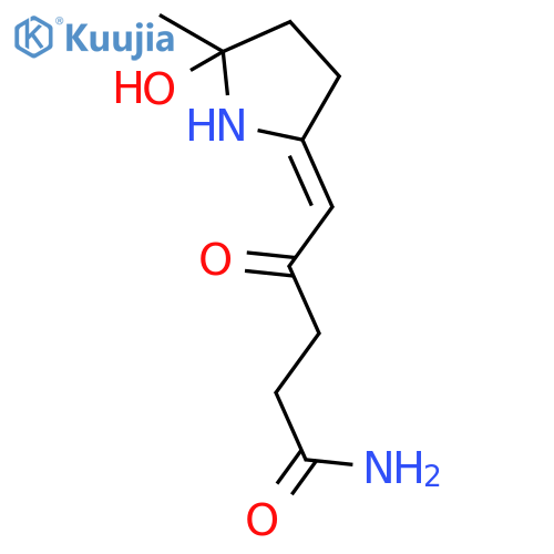 Pentanamide, 5-(5-hydroxy-5-methyl-2-pyrrolidinylidene)-4-oxo- structure