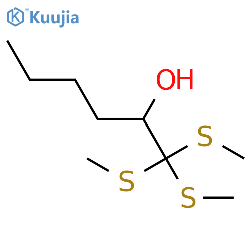 2-Hexanol, 1,1,1-tris(methylthio)- structure