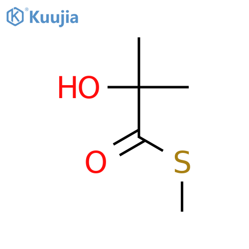 Propanethioic acid, 2-hydroxy-2-methyl-, S-methyl ester structure