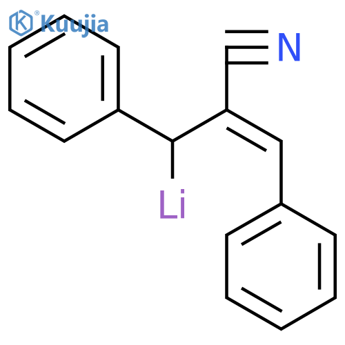 Lithium, (2-cyano-1,3-diphenyl-2-propenyl)-, (E)- (9CI) structure
