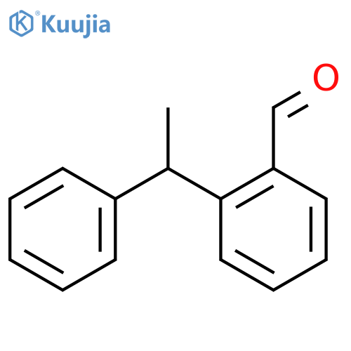 Benzaldehyde, 2-(1-phenylethyl)- structure