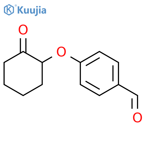 Benzaldehyde, 4-[(2-oxocyclohexyl)oxy]- structure