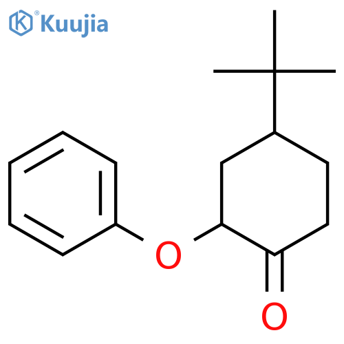 Cyclohexanone, 4-(1,1-dimethylethyl)-2-phenoxy-, trans- structure