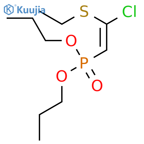 Phosphonic acid, [2-chloro-2-(ethylthio)ethenyl]-, dipropyl ester structure
