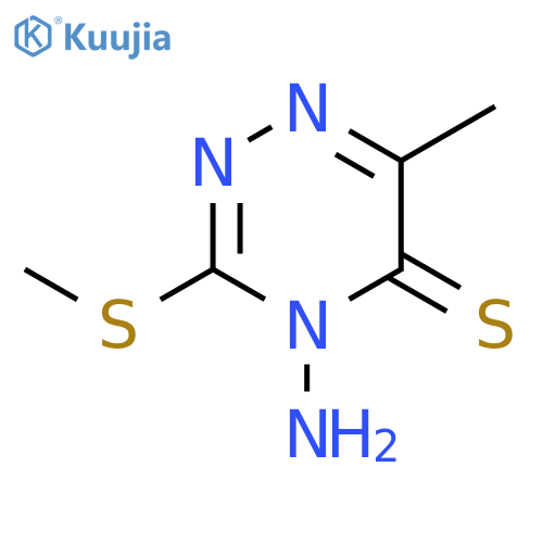 1,2,4-Triazine-5(4H)-thione, 4-amino-6-methyl-3-(methylthio)- structure