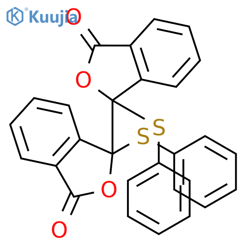 [1,1'-Biisobenzofuran]-3,3'(1H,1'H)-dione, 1,1'-bis(phenylthio)- structure
