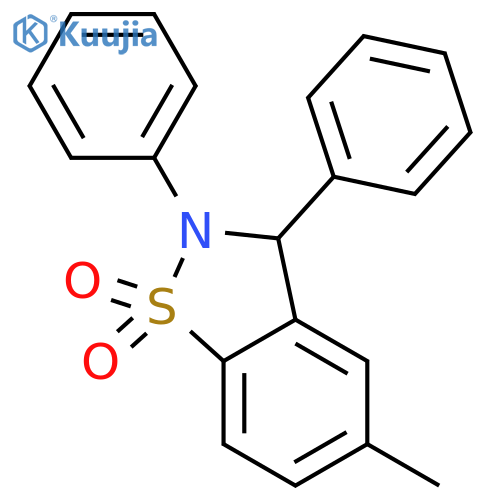 1,2-Benzisothiazole, 2,3-dihydro-5-methyl-2,3-diphenyl-, 1,1-dioxide structure