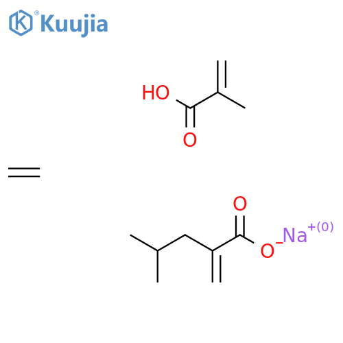2-Propenoic acid, 2-methyl-, polymer with ethene and 2-methylpropyl 2-propenoate, sodium salt structure