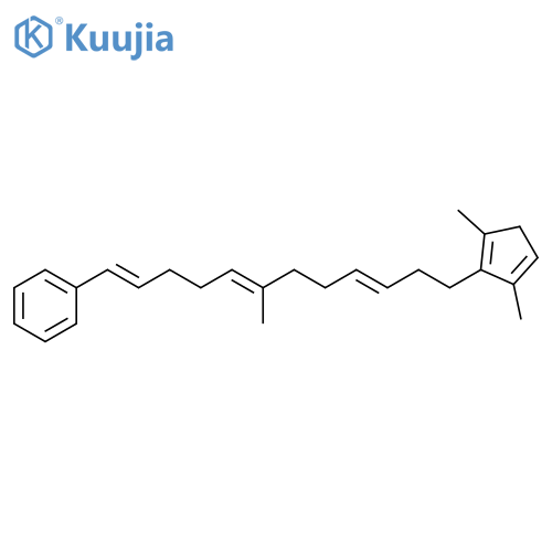 Benzene, [12-(2,5-dimethyl-1,4-cyclopentadien-1-yl)-6-methyl-1,5,9-dodecatrienyl]-, (E,E,E)- (9CI) structure