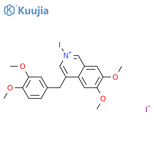 Isoquinolinium, 4-[(3,4-dimethoxyphenyl)methyl]-2-iodo-6,7-dimethoxy-, iodide (1:1) structure