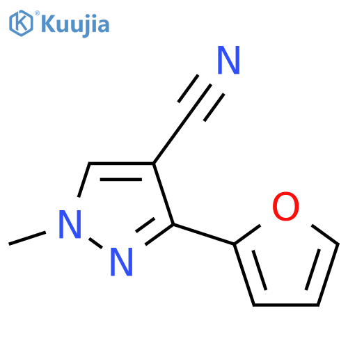 1H-Pyrazole-4-carbonitrile, 3-(2-furanyl)-1-methyl- structure