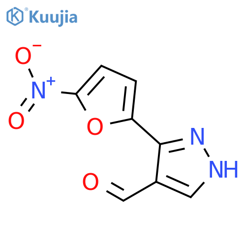 1H-Pyrazole-4-carboxaldehyde, 3-(5-nitro-2-furanyl)- structure