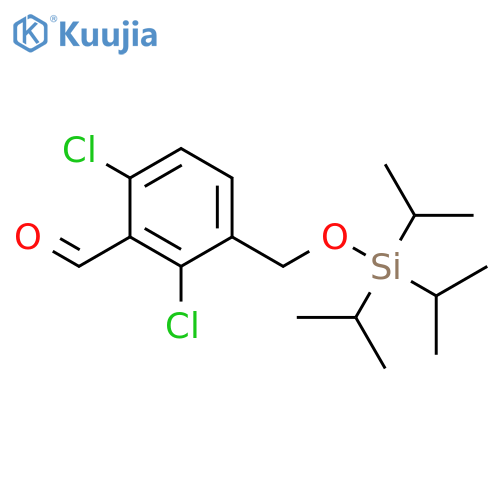 BENZALDEHYDE, 2,6-DICHLORO-3-[[[TRIS(1-METHYLETHYL)SILYL]OXY]METHYL]- structure