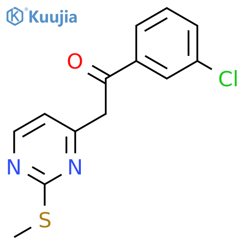 Ethanone, 1-(3-chlorophenyl)-2-[2-(methylthio)-4-pyrimidinyl]- structure