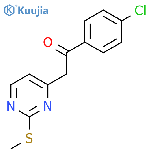 ETHANONE, 1-(4-CHLOROPHENYL)-2-[2-(METHYLTHIO)-4-PYRIMIDINYL]- structure