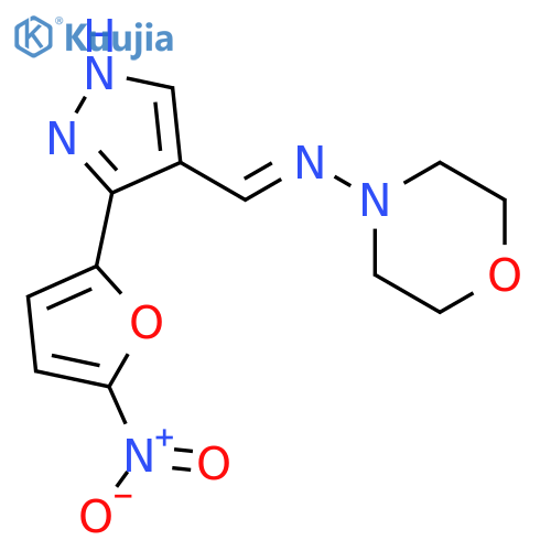 4-Morpholinamine, N-[[3-(5-nitro-2-furanyl)-1H-pyrazol-4-yl]methylene]- structure