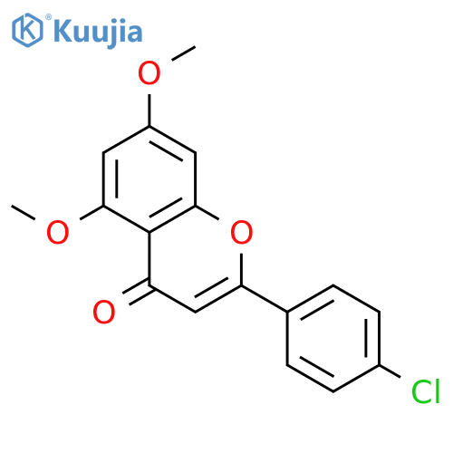 4H-1-Benzopyran-4-one, 2-(4-chlorophenyl)-5,7-dimethoxy- structure