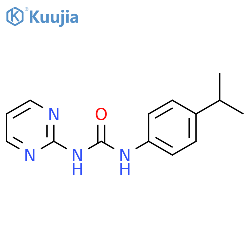 Urea, N-[4-(1-methylethyl)phenyl]-N'-2-pyrimidinyl- structure