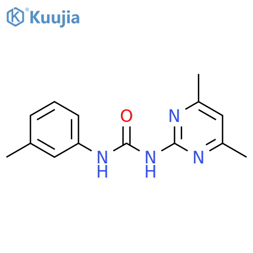 Urea, N-(4,6-dimethyl-2-pyrimidinyl)-N'-(3-methylphenyl)- structure