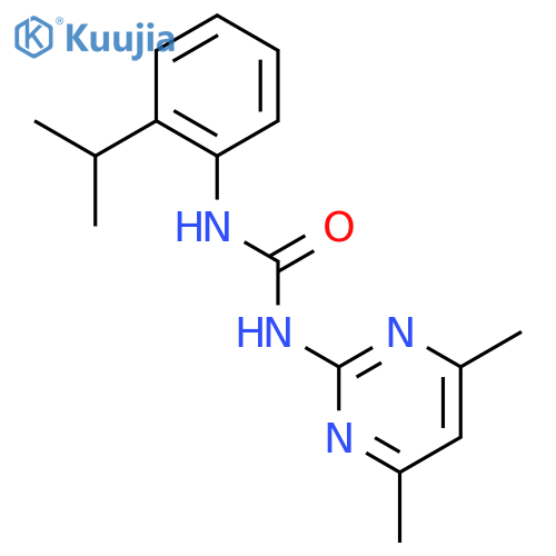 Urea, N-(4,6-dimethyl-2-pyrimidinyl)-N'-[2-(1-methylethyl)phenyl]- structure