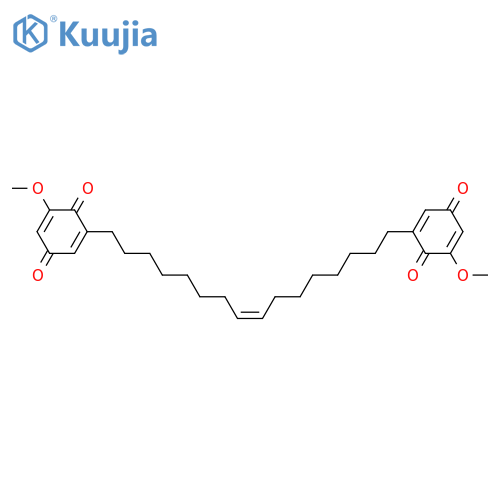 2,5-Cyclohexadiene-1,4-dione, 2,2'-(8-hexadecene-1,16-diyl)bis[6-methoxy-, (Z)- (9CI) structure