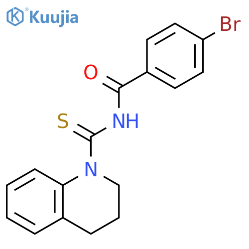 4-bromo-N-(1,2,3,4-tetrahydroquinoline-1-carbothioyl)benzamide structure
