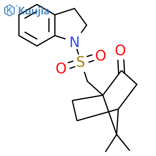 1-((Indolinylsulfonyl)methyl)-7,7-dimethylbicyclo[2.2.1]heptan-2-one structure